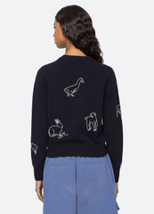 Sea New York Demi Cardigan - Navy