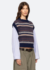 Sea New York Ciara Combo Top - Navy