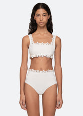 Sea New York Leila Bikini Top - White