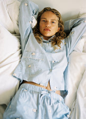 Sea New York Sheep PJ Set - Sky