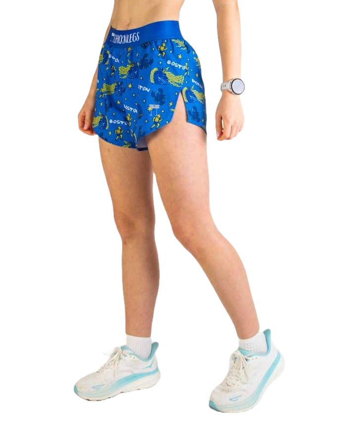 Marathon Sports Women's Chicknlegs Shorts 4" Boston Doodle Edition