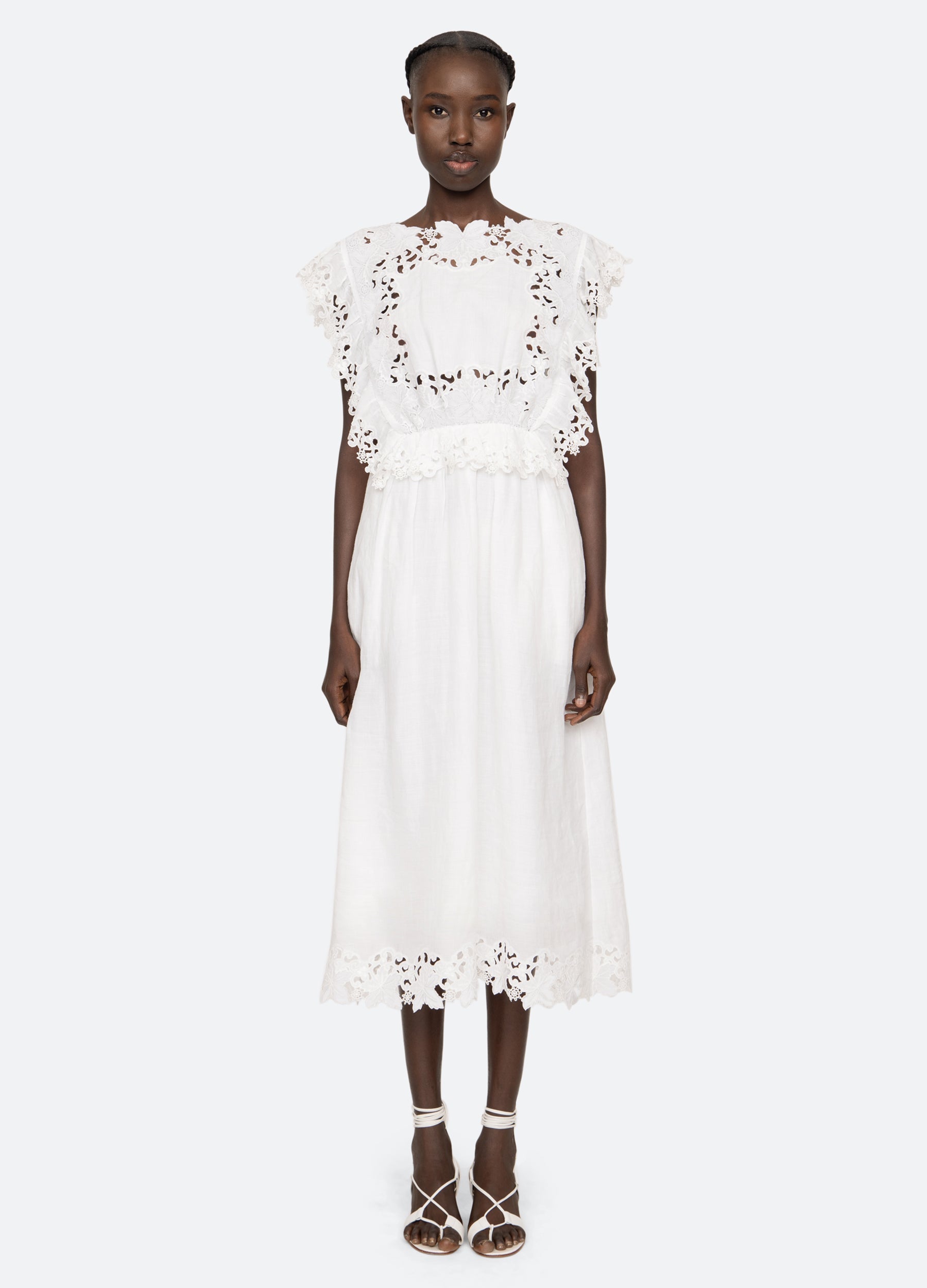 Sea New York Eleannora Midi Dress - White