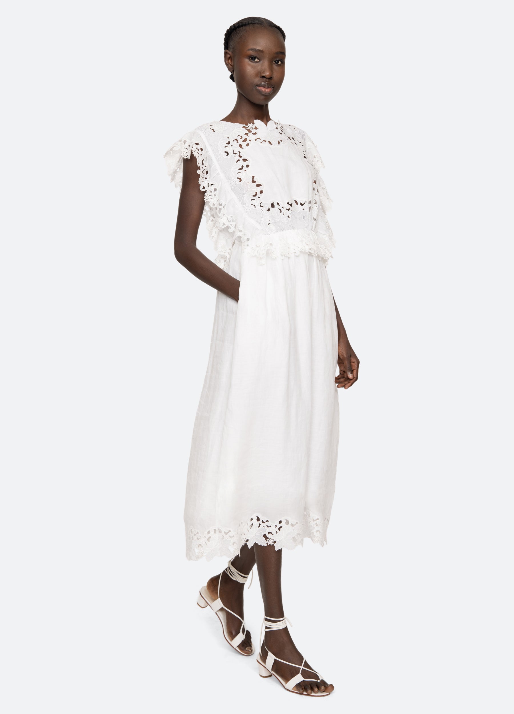Sea New York Eleannora Midi Dress - White