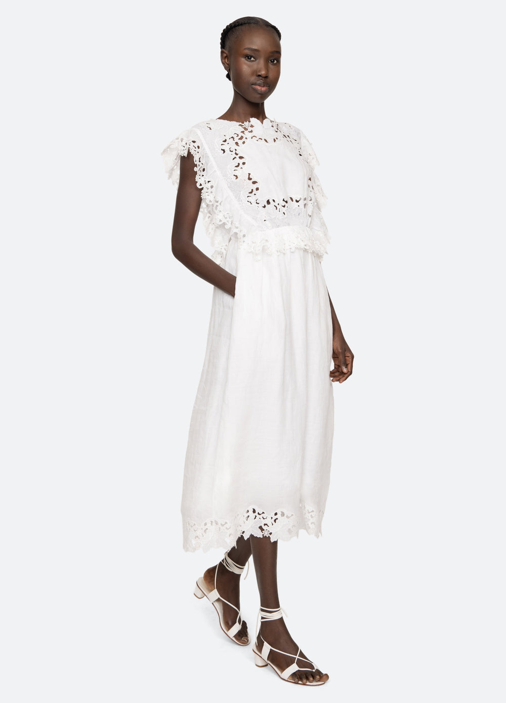 Sea New York Eleannora Midi Dress - White