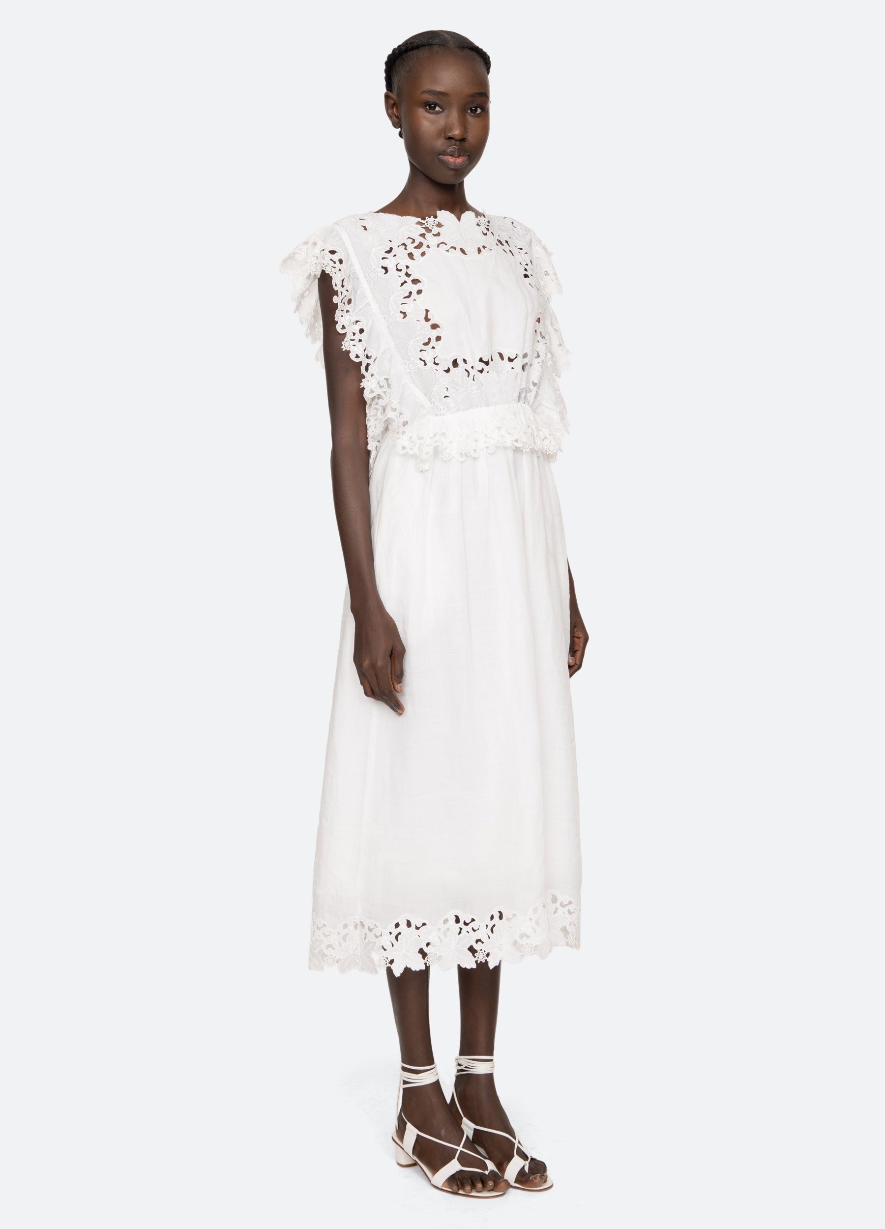 Sea New York Eleannora Midi Dress - White