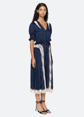 Sea New York Ethel Midi Dress - Navy