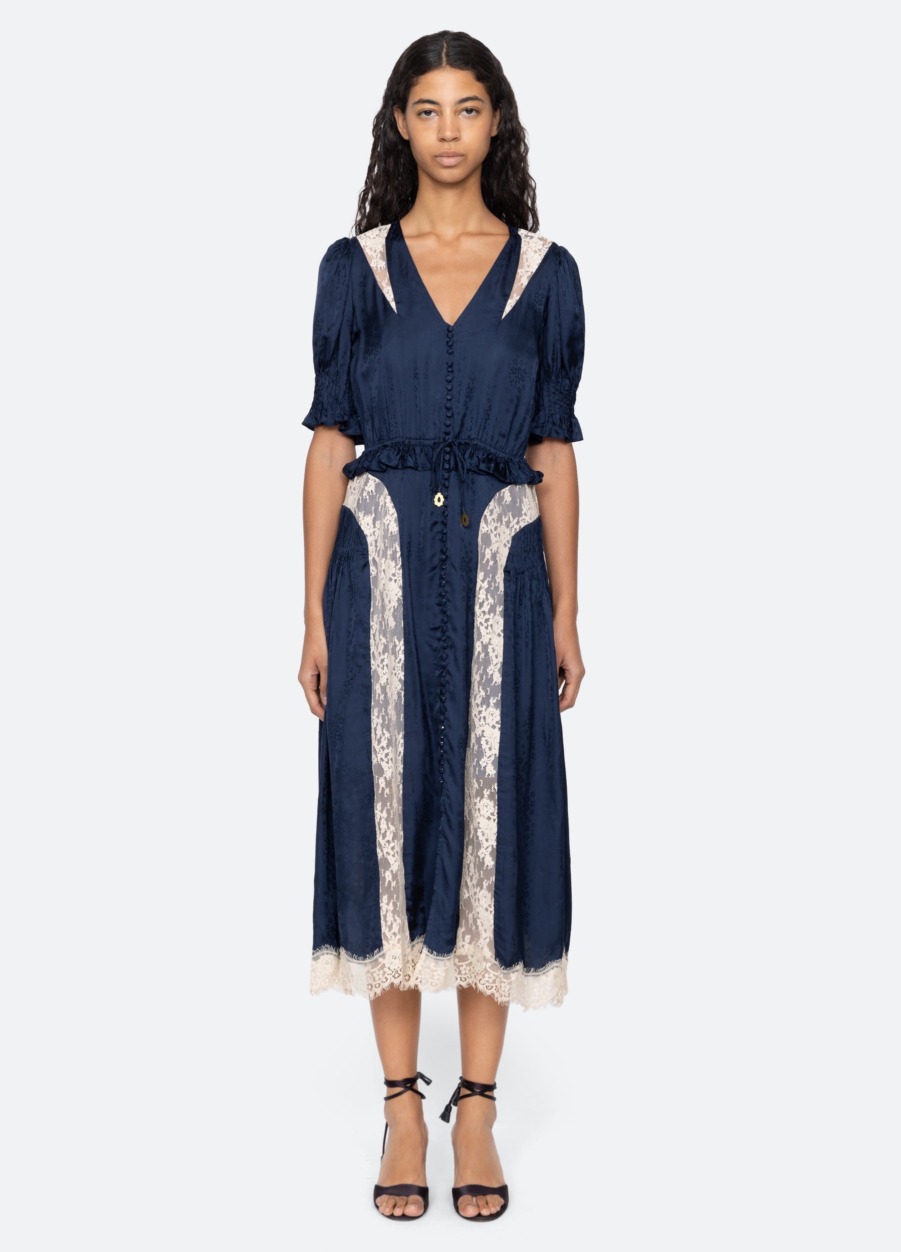 Sea New York Ethel Midi Dress - Navy