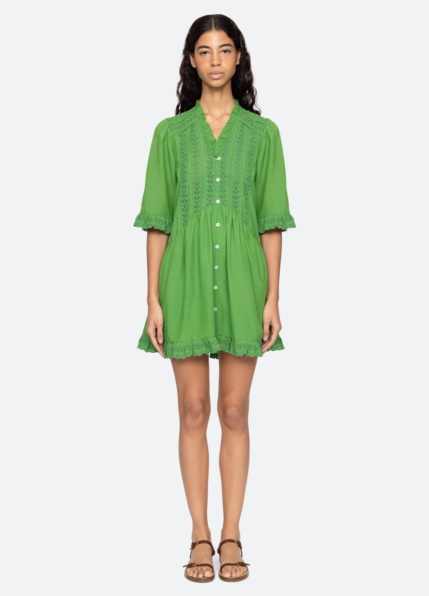 Sea New York Eliza Mini Dress - Green