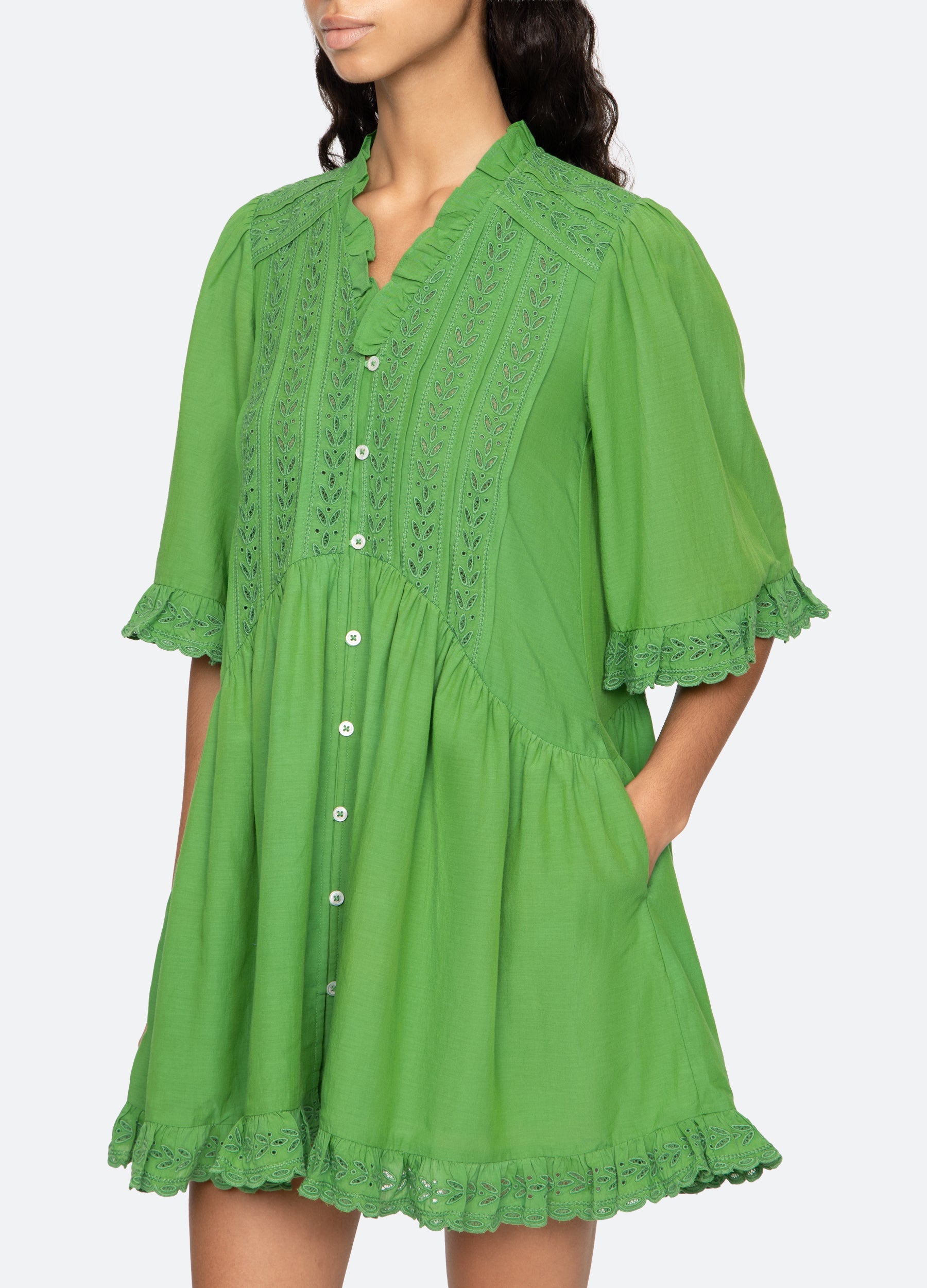 Sea New York Eliza Mini Dress - Green
