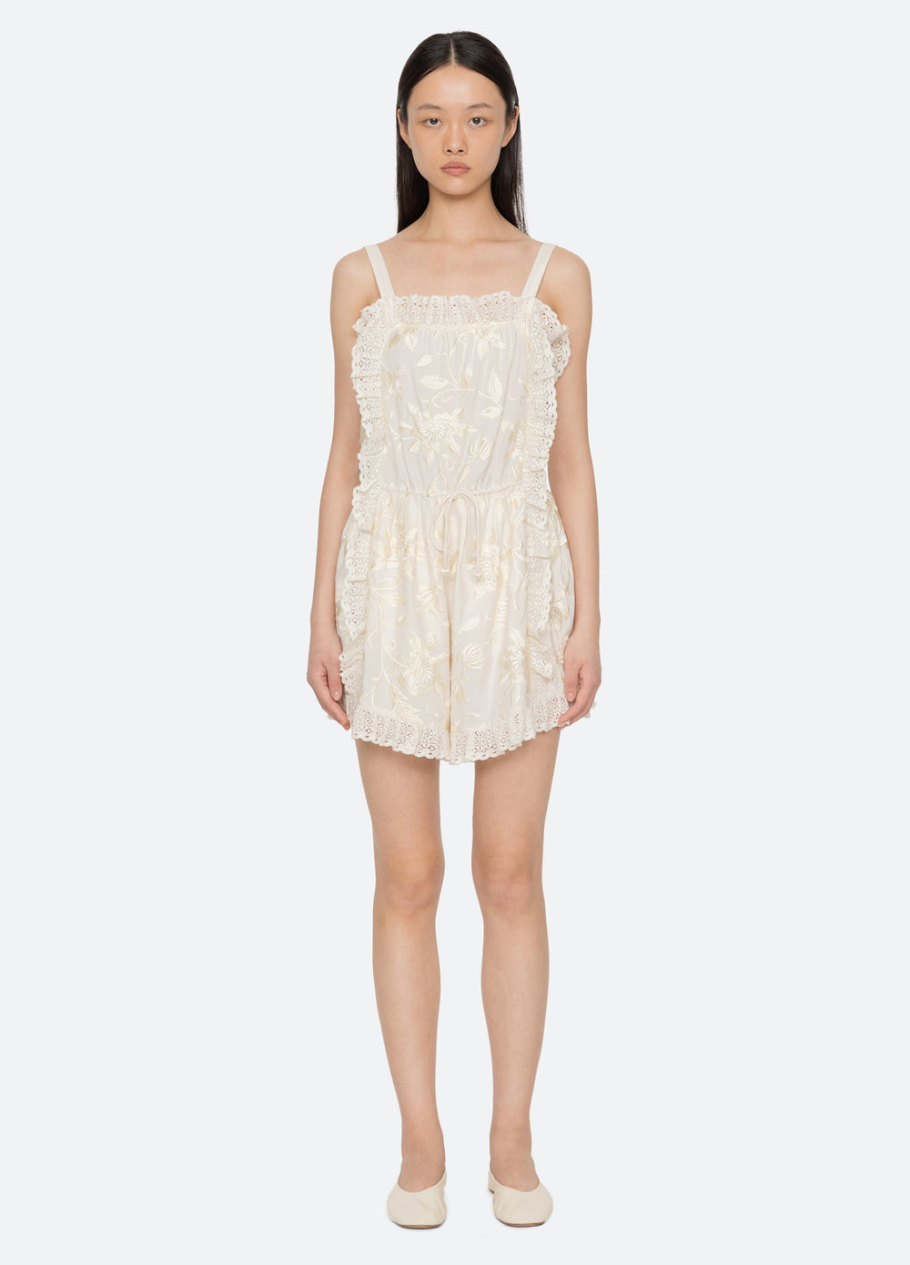Sea New York Alina Romper - Cream