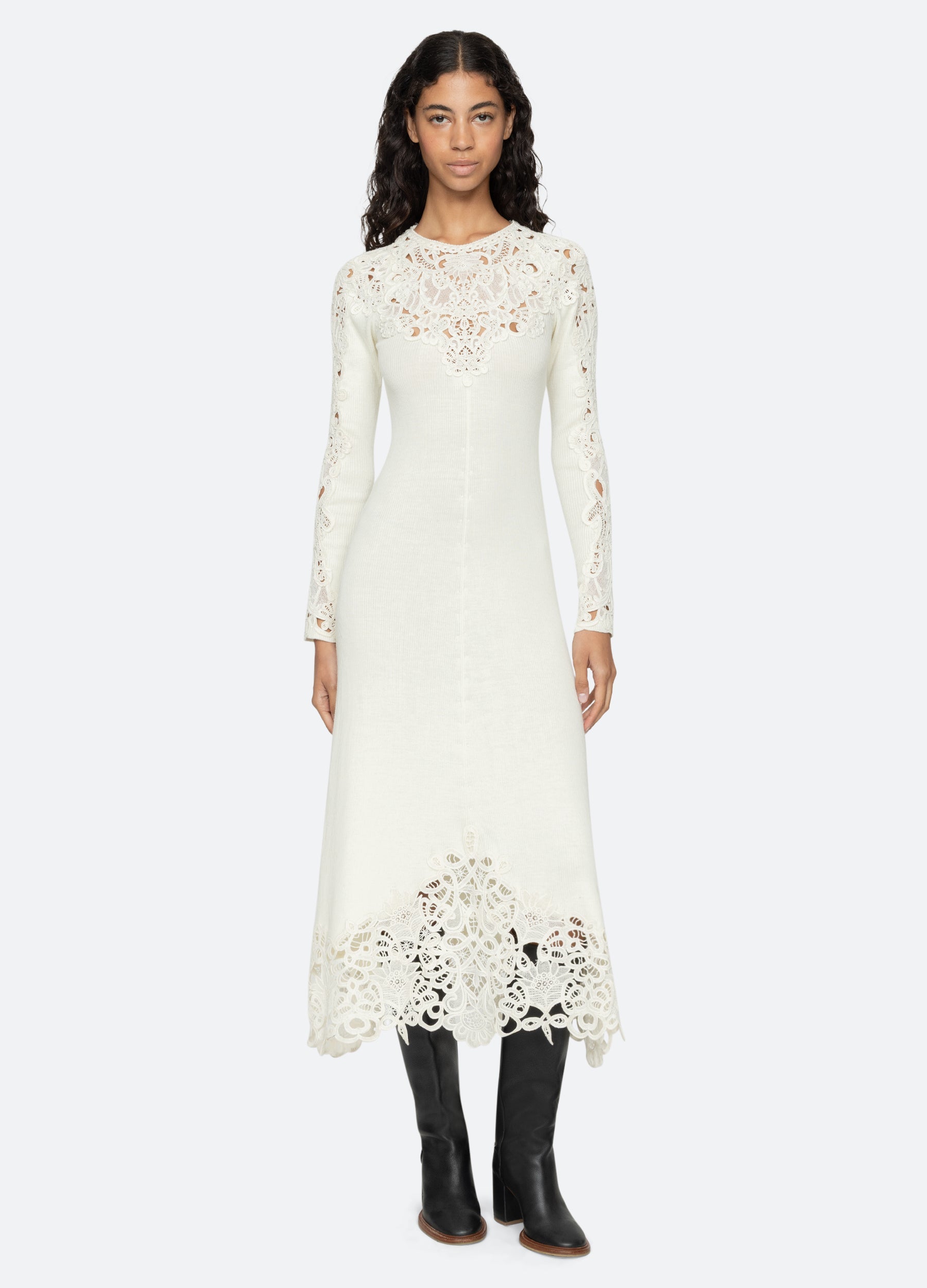Sea New York Adelina L/S Dress - Cream