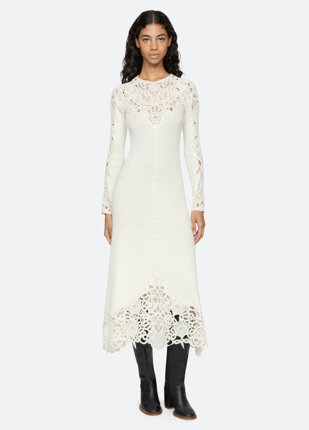Sea New York Adelina L/S Dress - Cream
