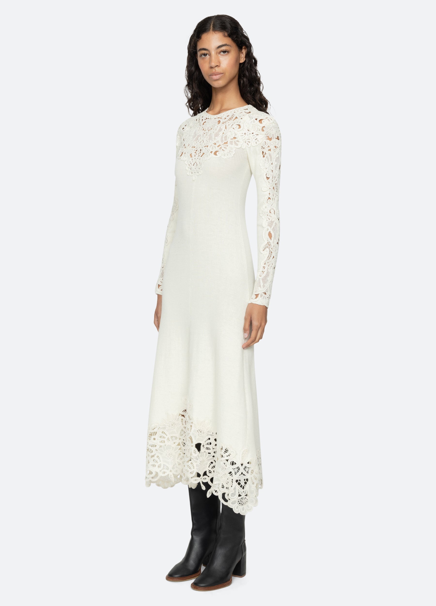 Sea New York Adelina L/S Dress - Cream