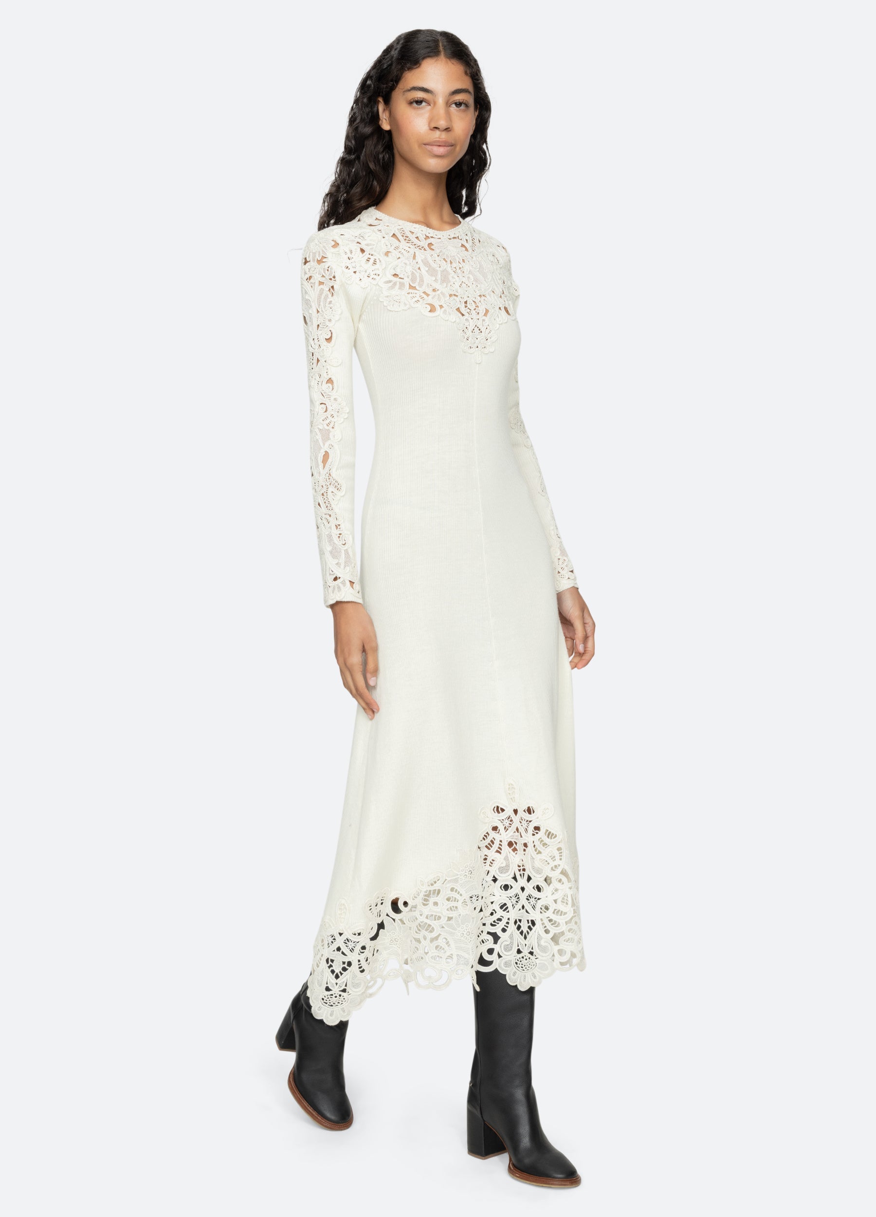 Sea New York Adelina L/S Dress - Cream