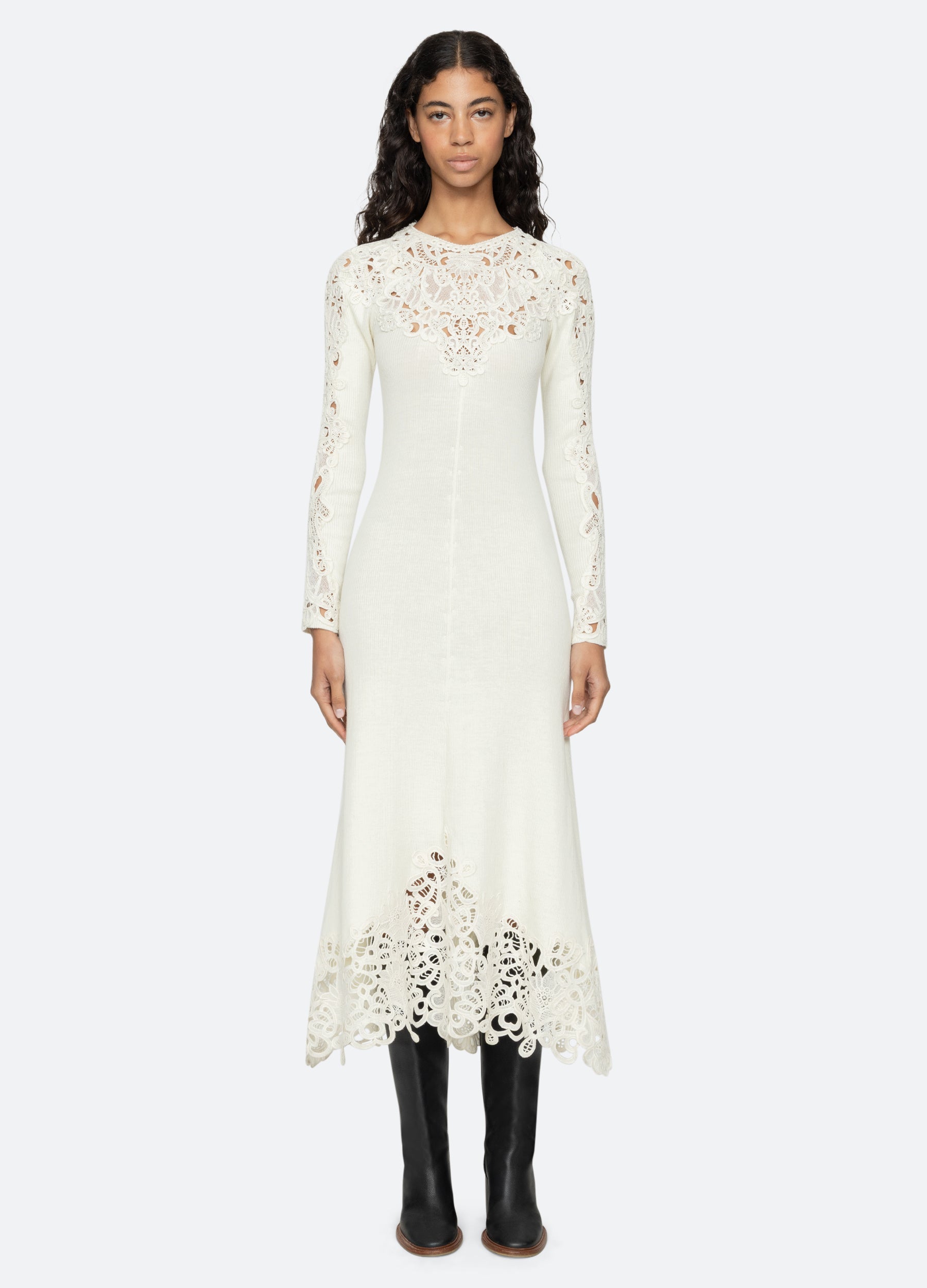 Sea New York Adelina L/S Dress - Cream