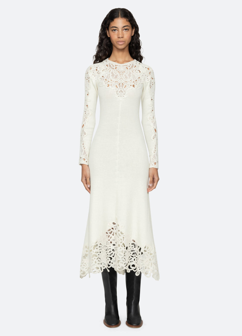 Sea New York Adelina L/S Dress - Cream