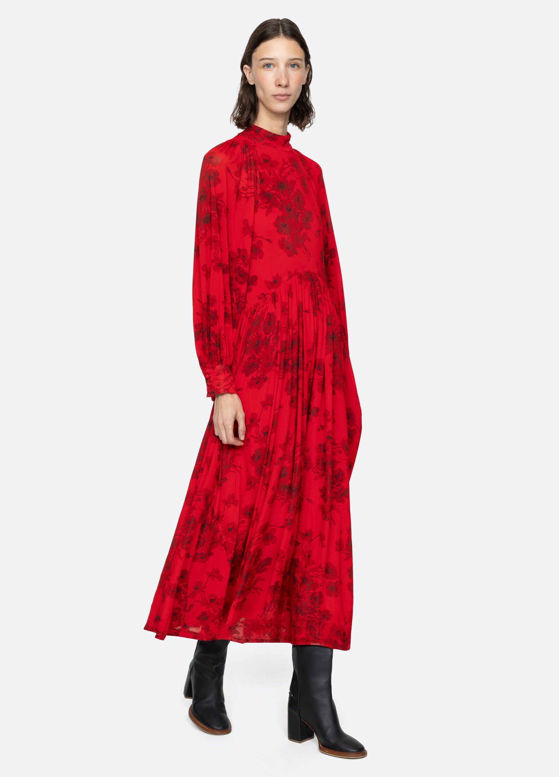 Sea New York Cornelia L/S Dress - Red