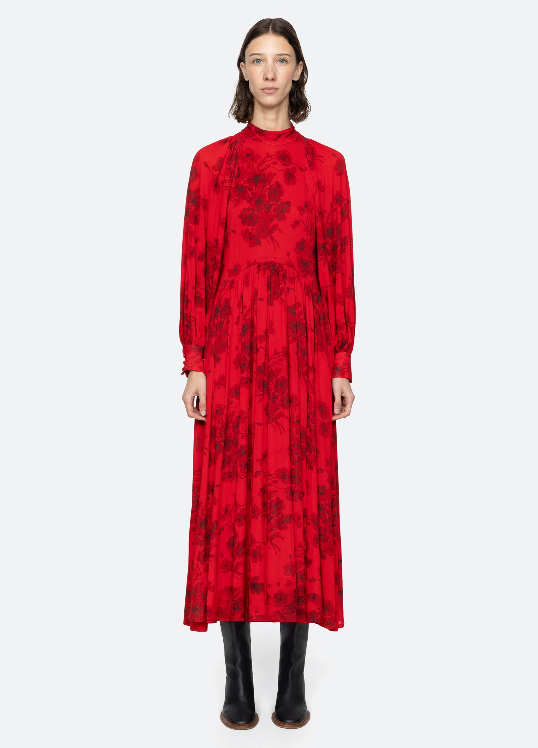 Sea New York Cornelia L/S Dress - Red
