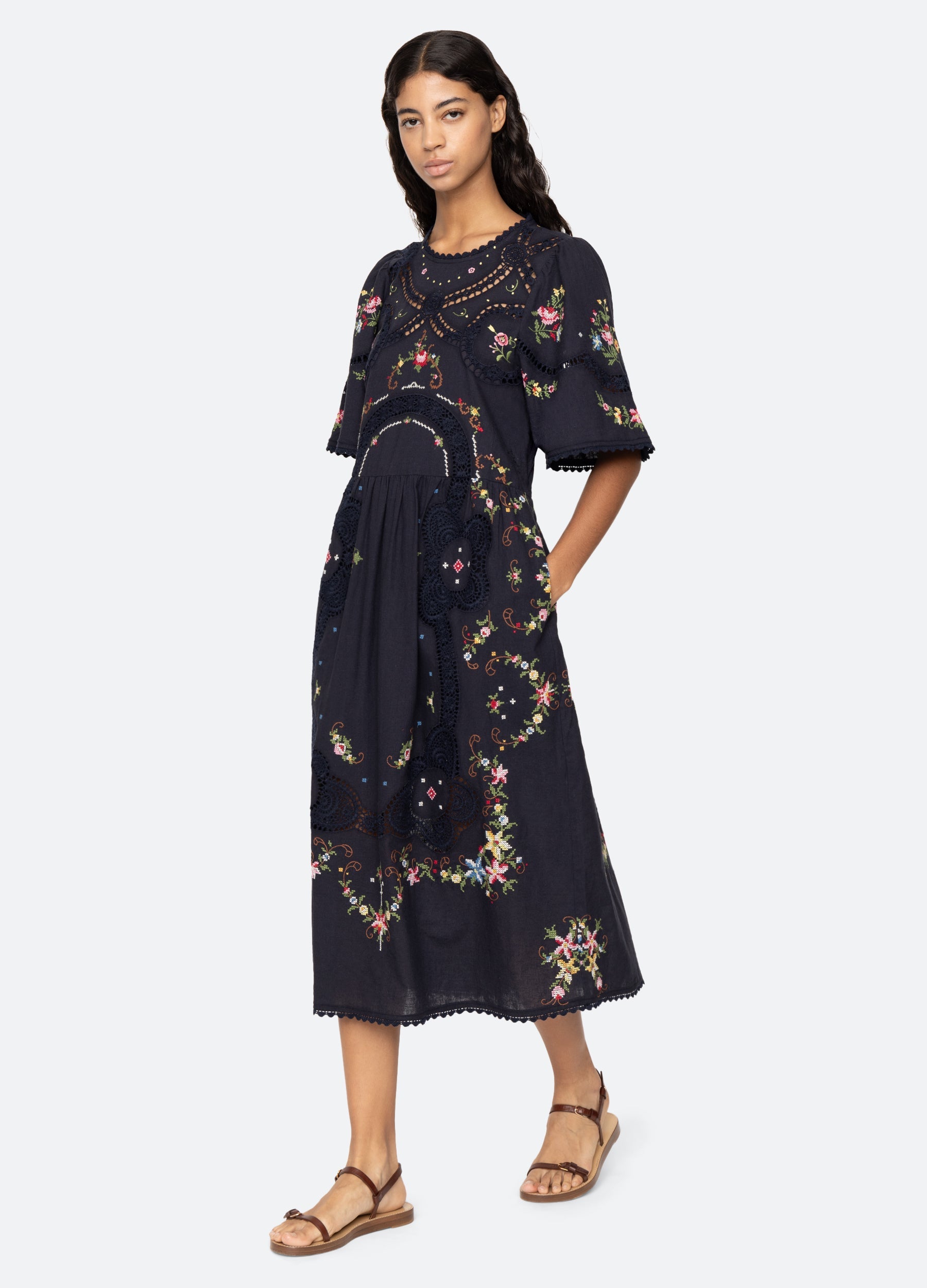 Sea New York Edwina S/S Dress - Navy