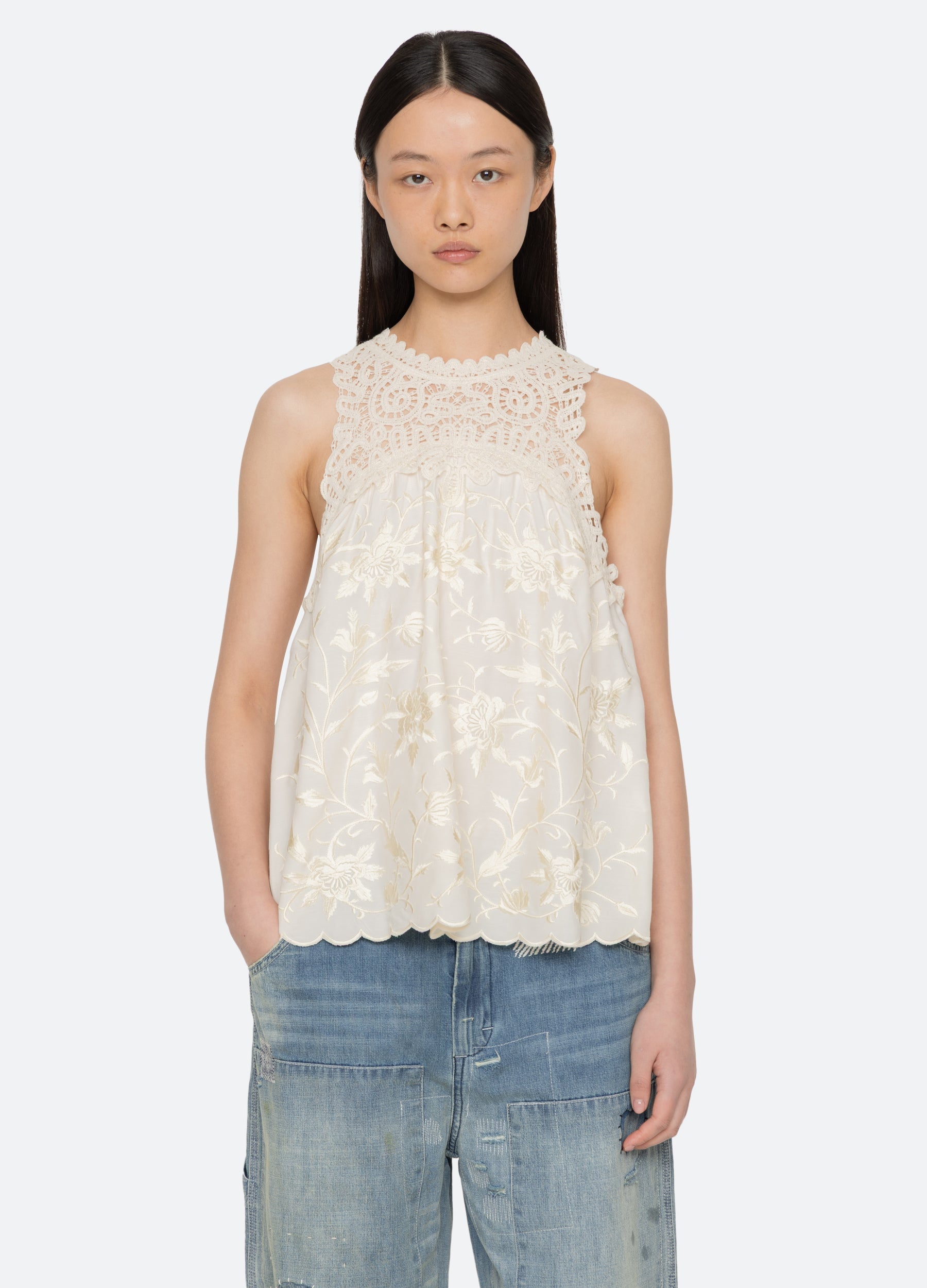 Sea New York Alina Tank - Cream