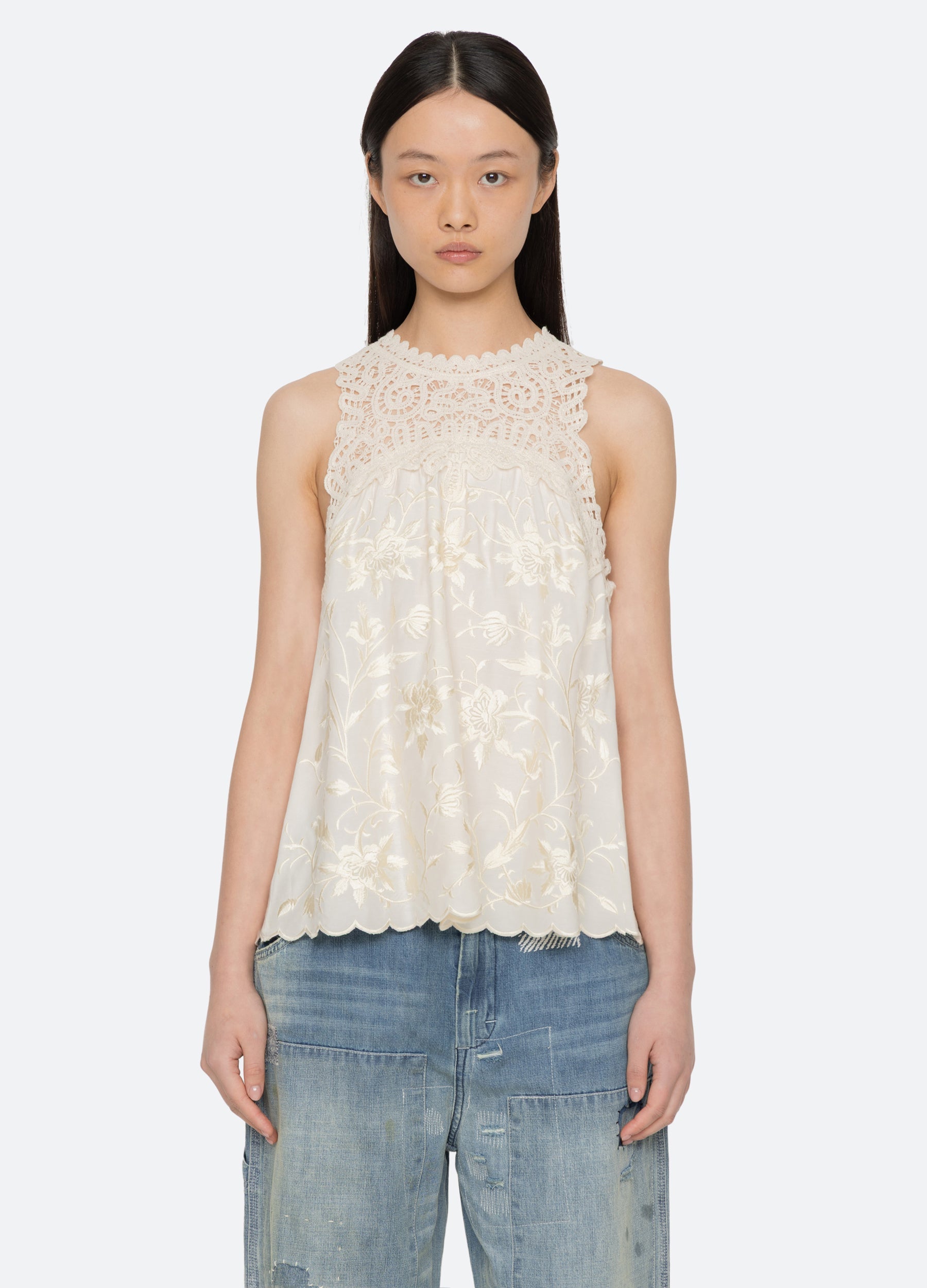Sea New York Alina Tank - Cream