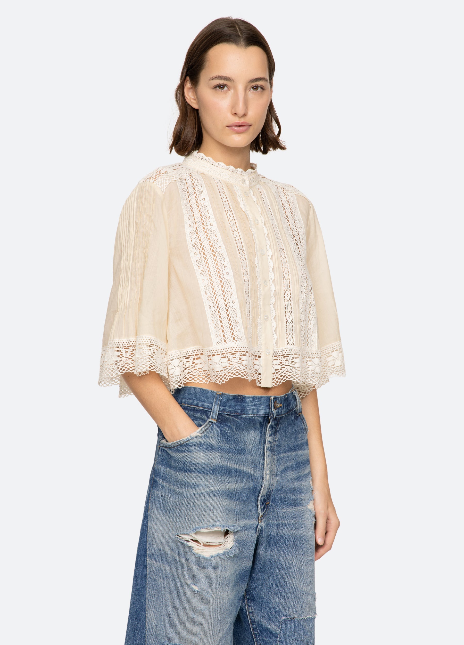 Sea New York Pippa S/S Top - Cream