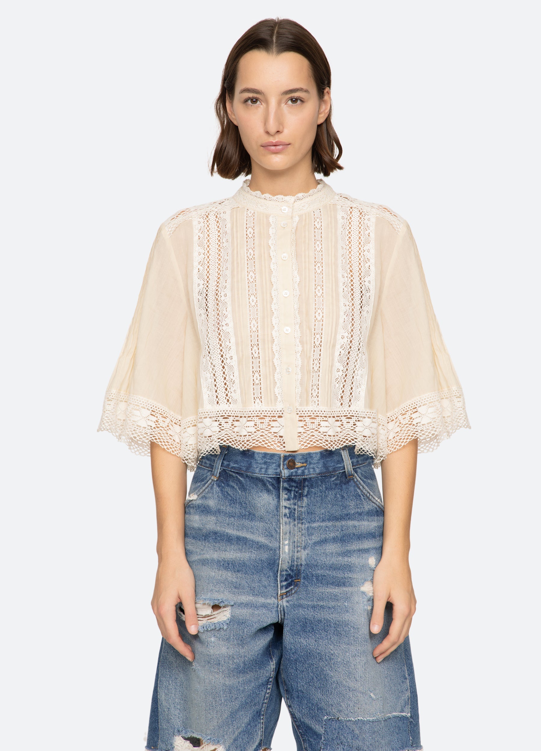 Sea New York Pippa S/S Top - Cream