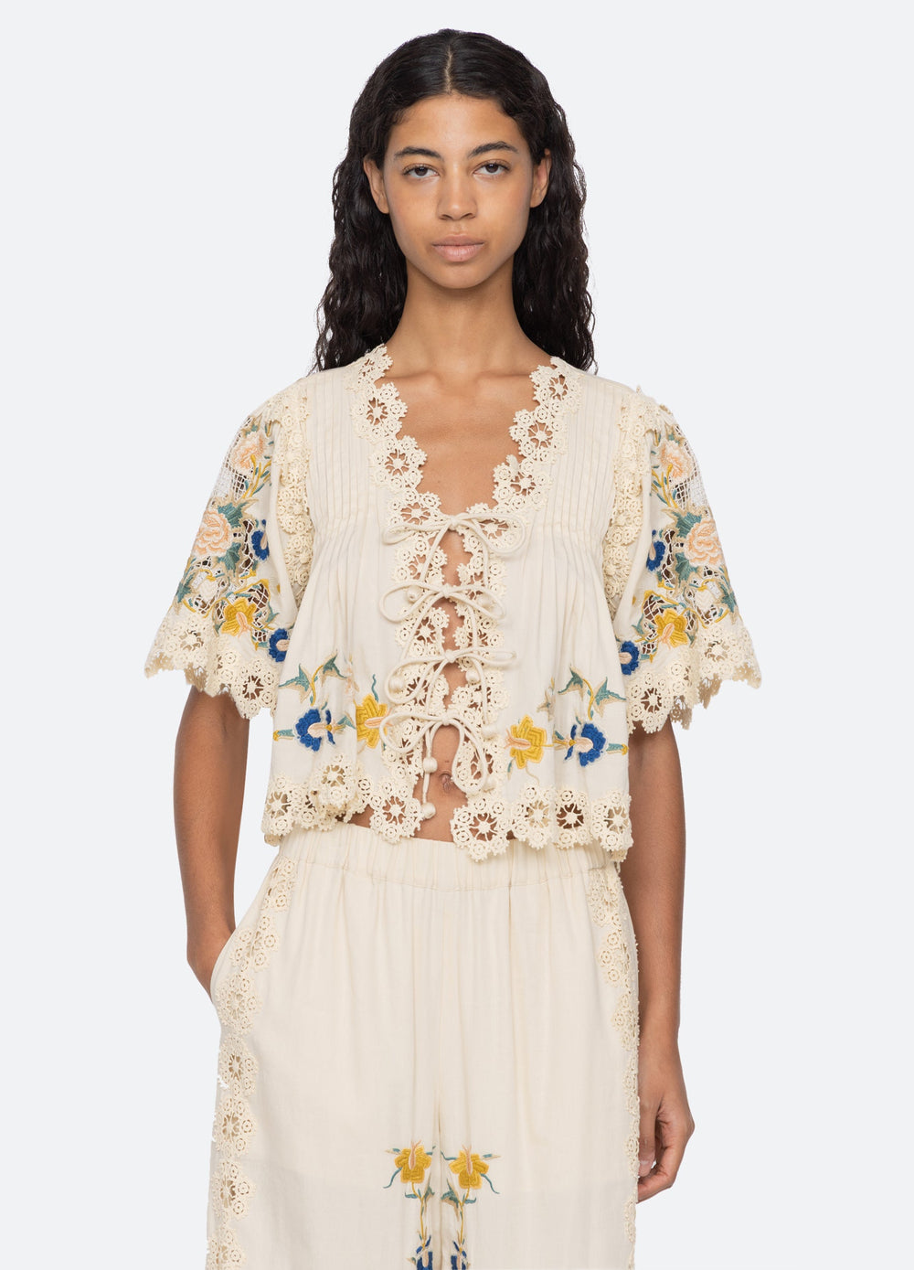 Sea New York Adonna S/S Top - Cream