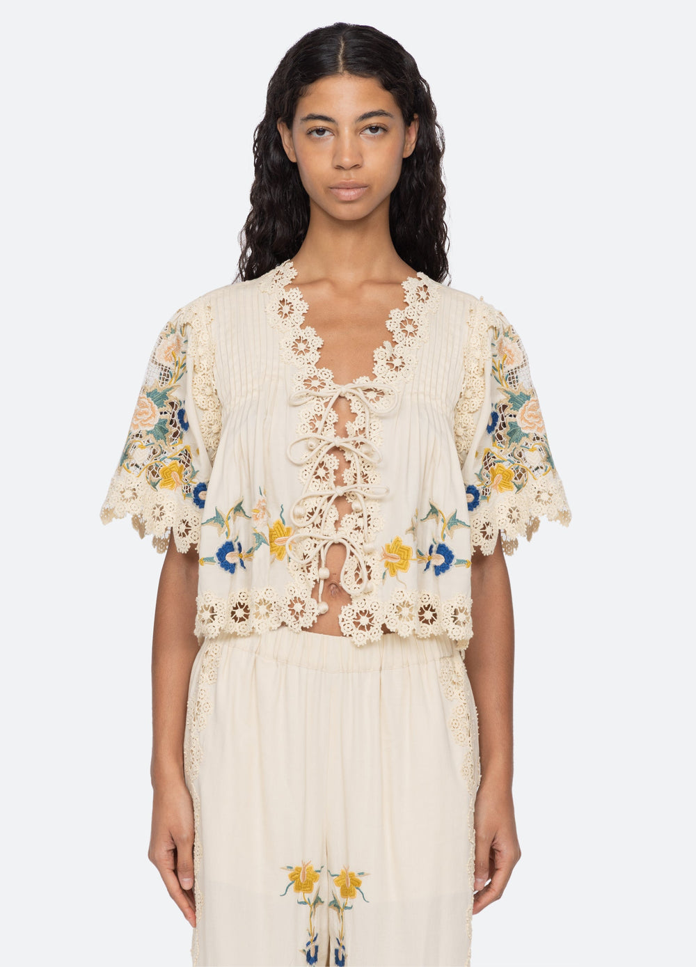 Sea New York Adonna S/S Top - Cream