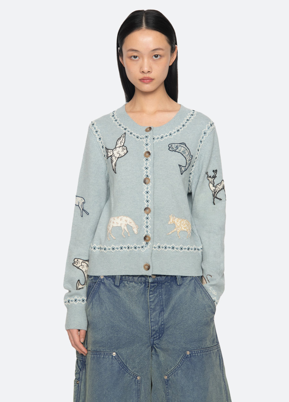 Sea New York Winslow Cardigan - Blue