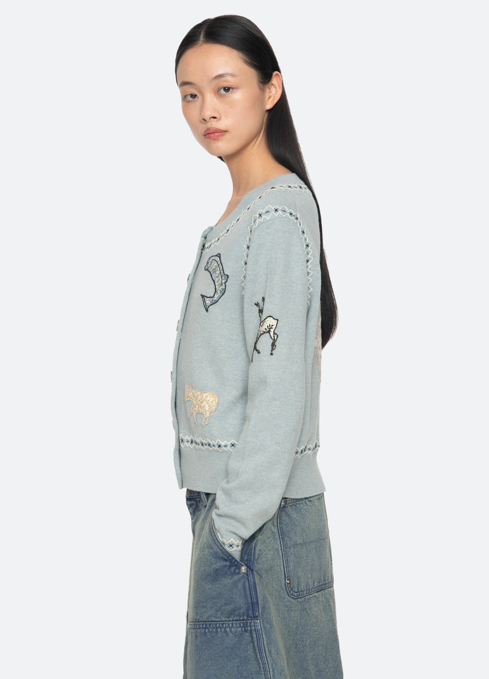Sea New York Winslow Cardigan - Blue