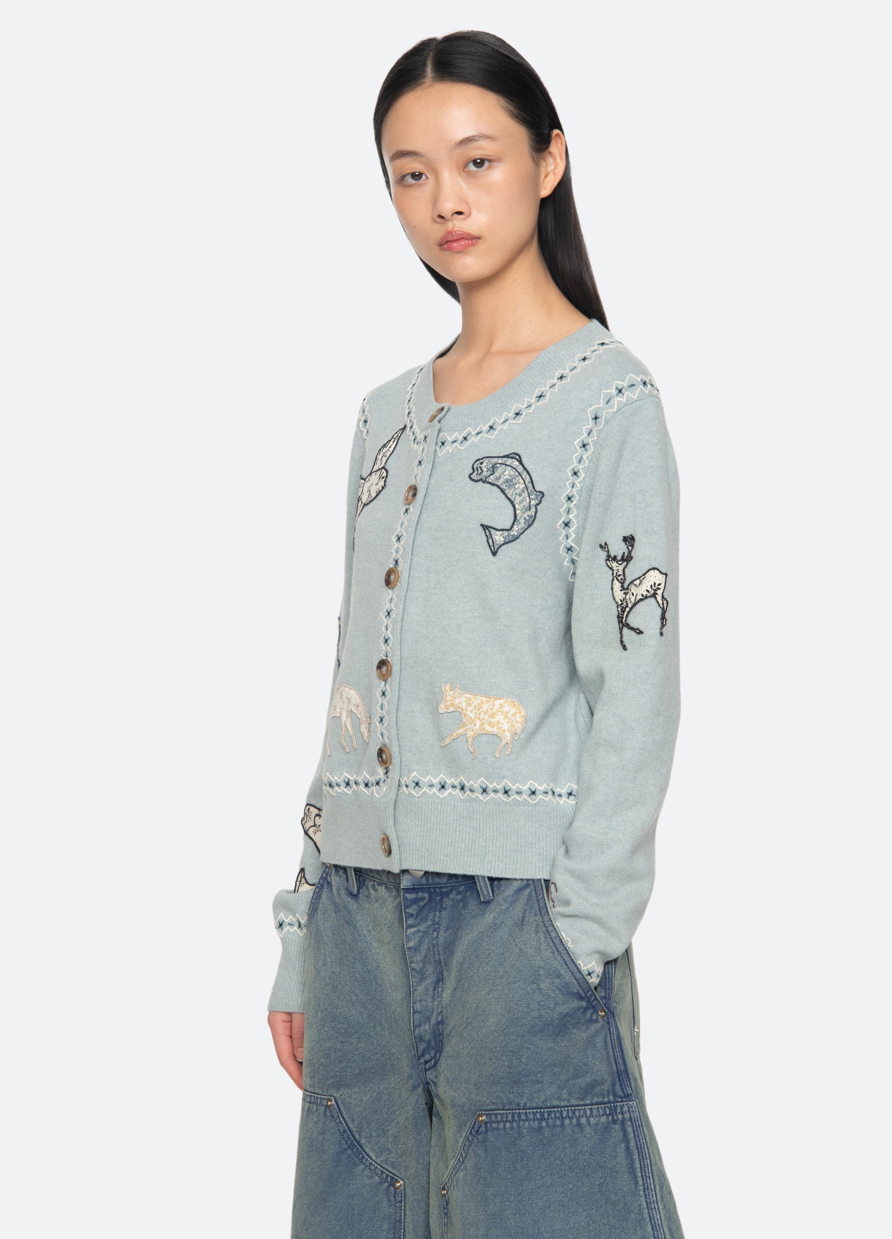 Sea New York Winslow Cardigan - Blue