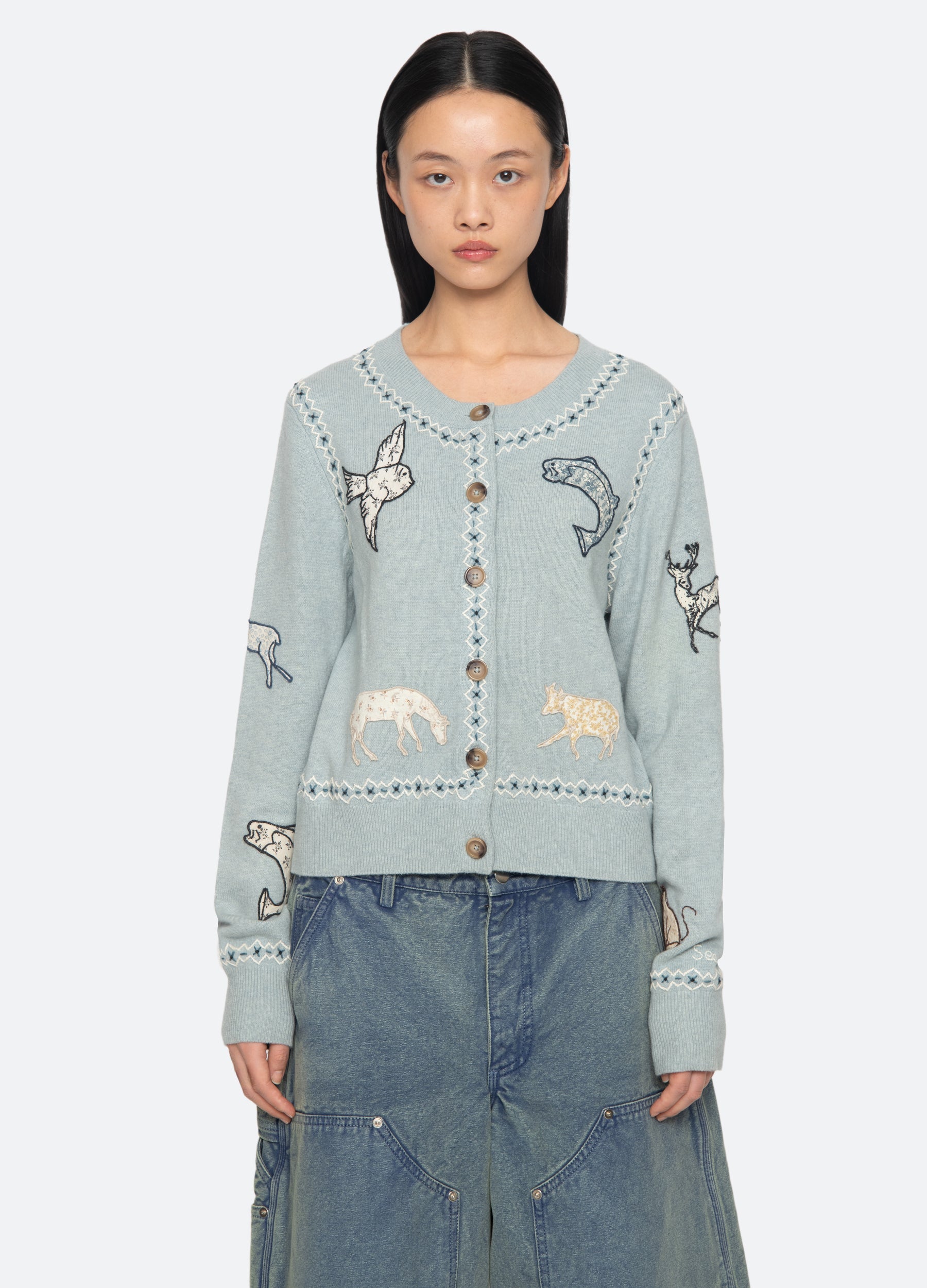 Sea New York Winslow Cardigan - Blue