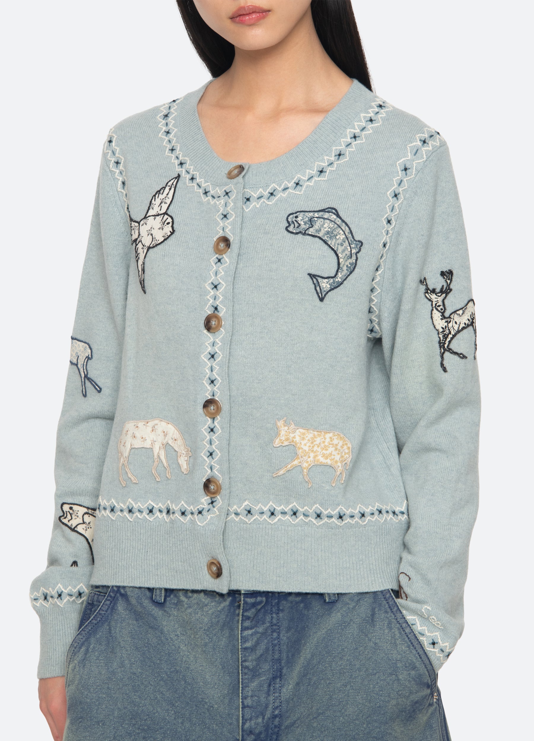 Sea New York Winslow Cardigan - Blue