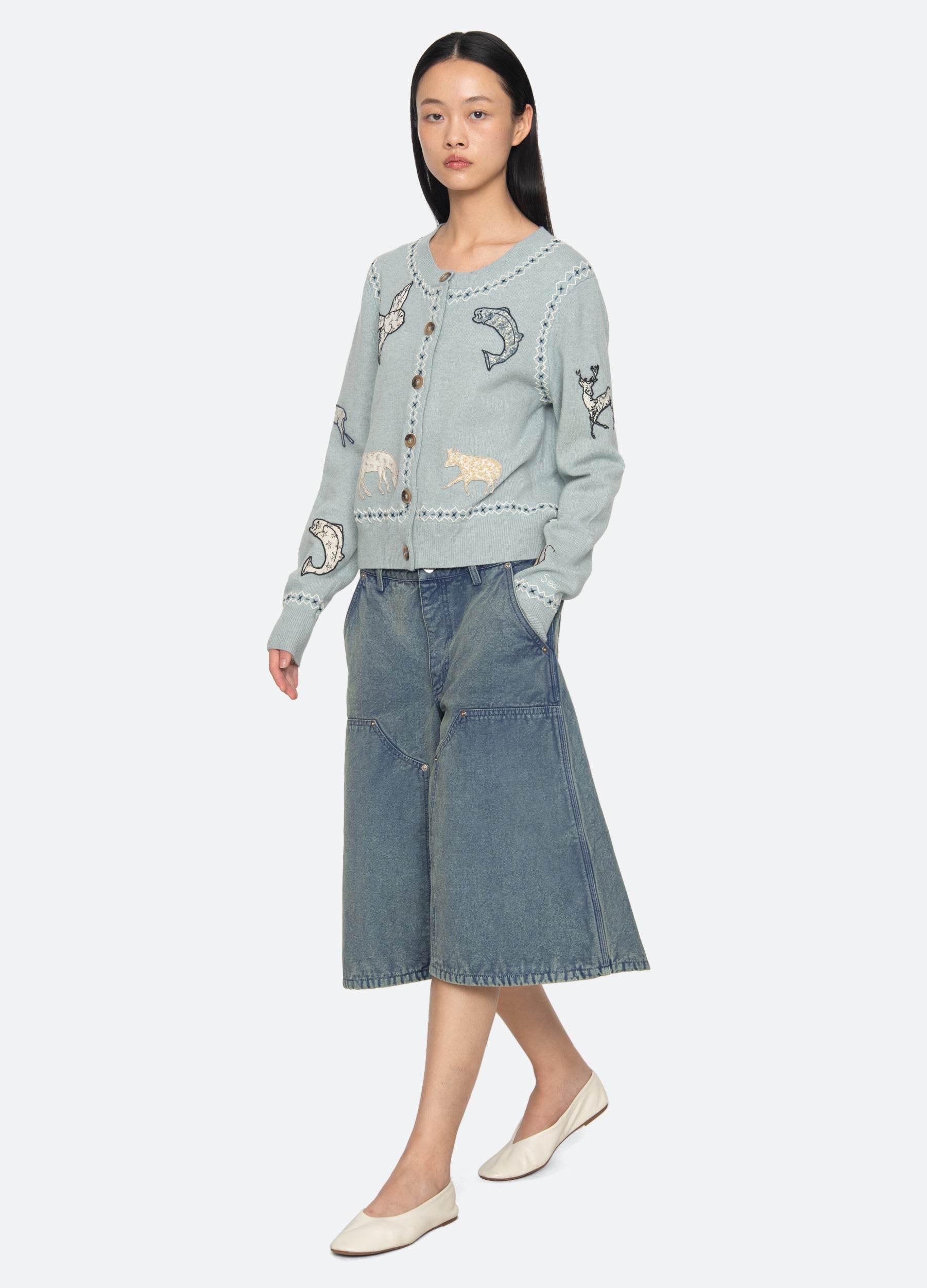 Sea New York Winslow Cardigan - Blue