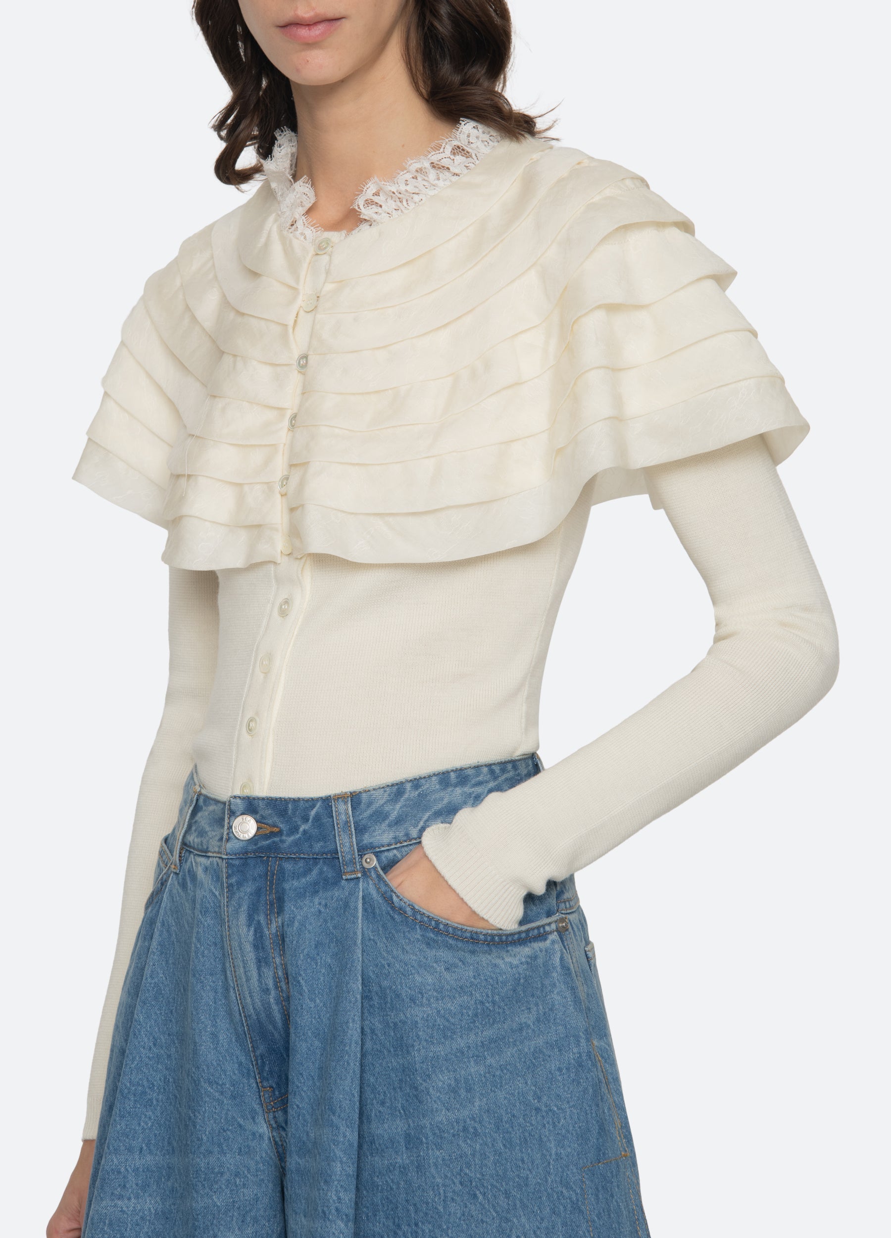 Sea New York Wanda Cardigan - Cream