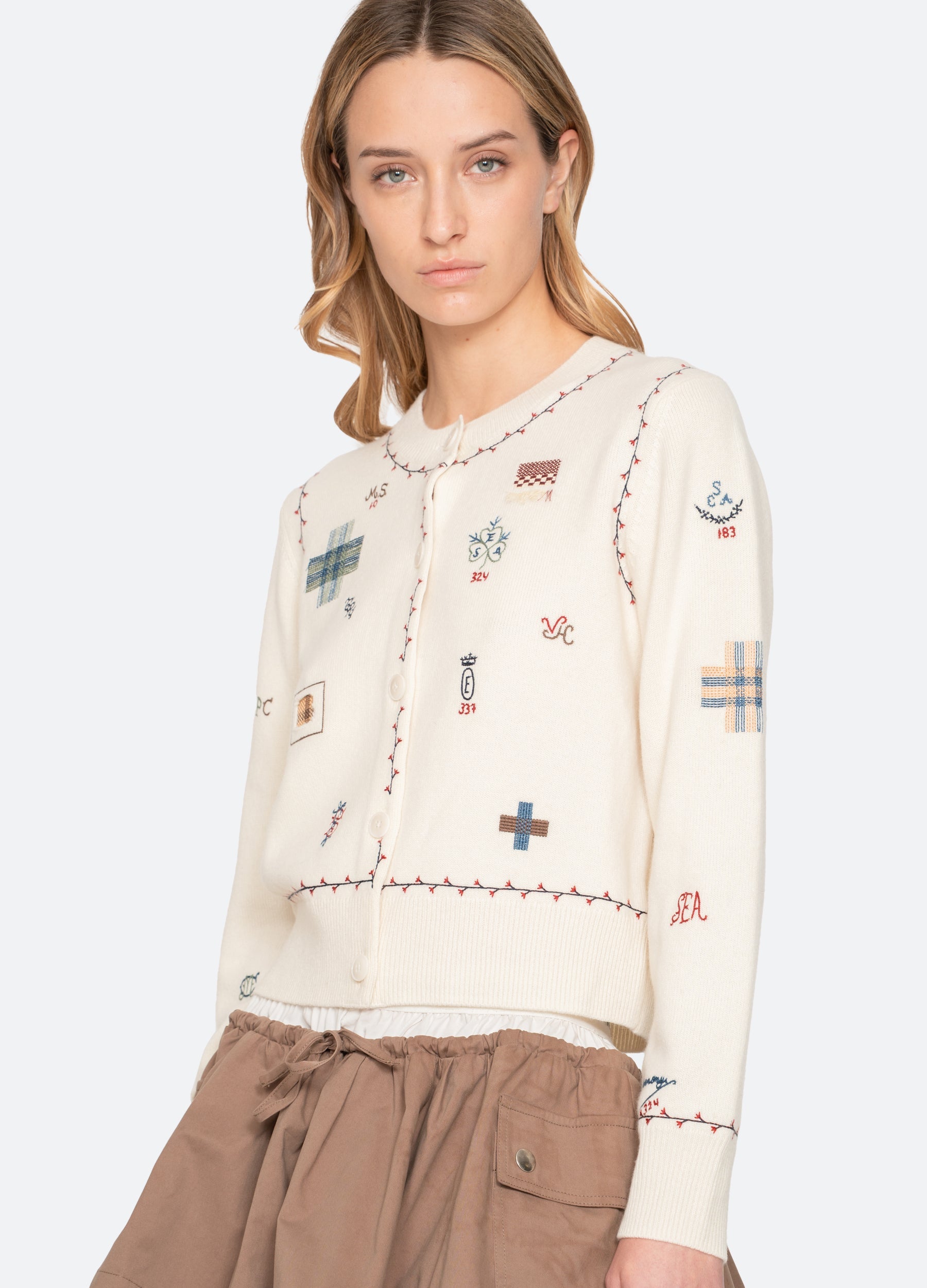 Sea New York Claira Cardigan - Cream