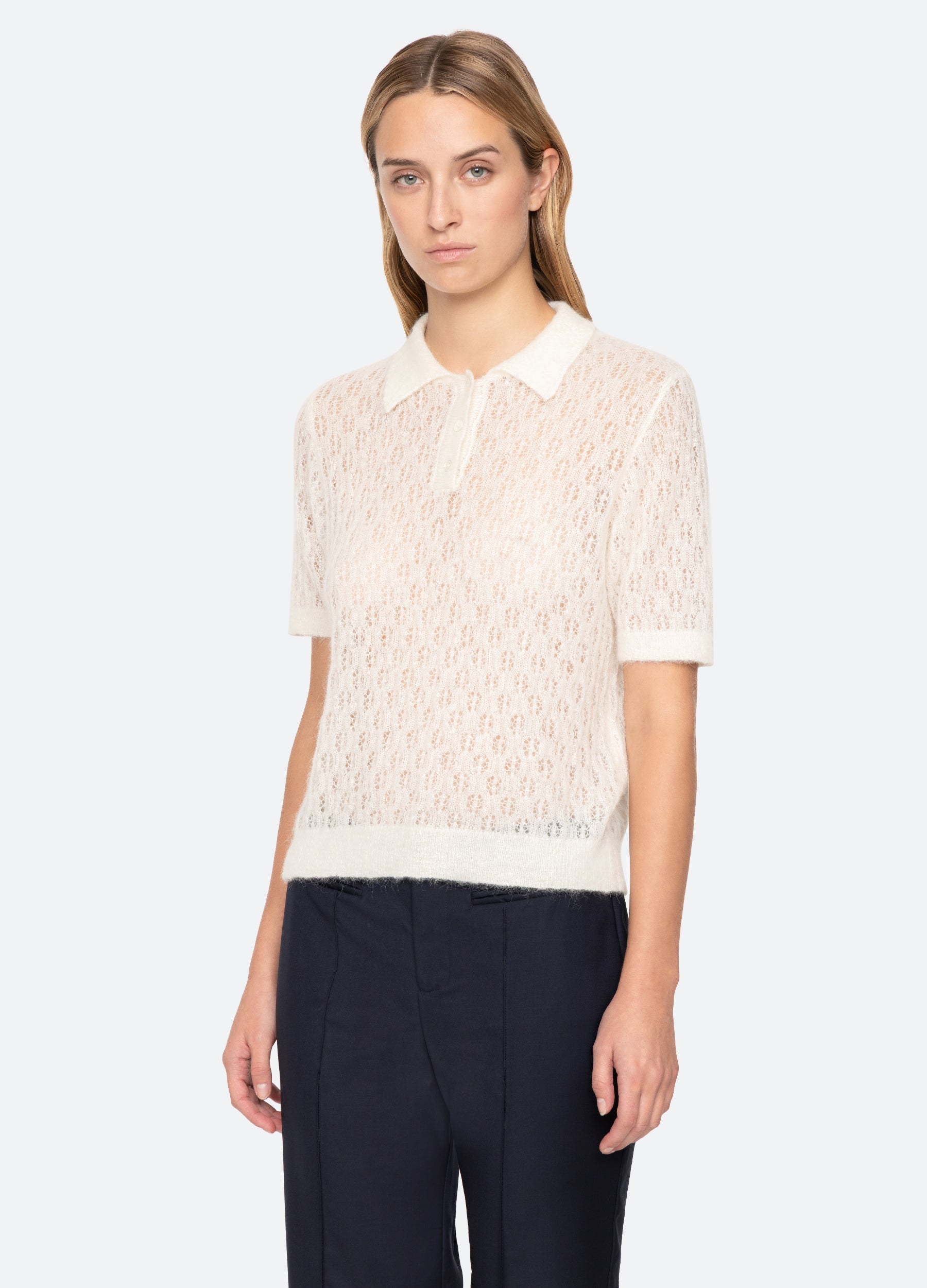 Sea New York Teagan S/S Sweater - Cream