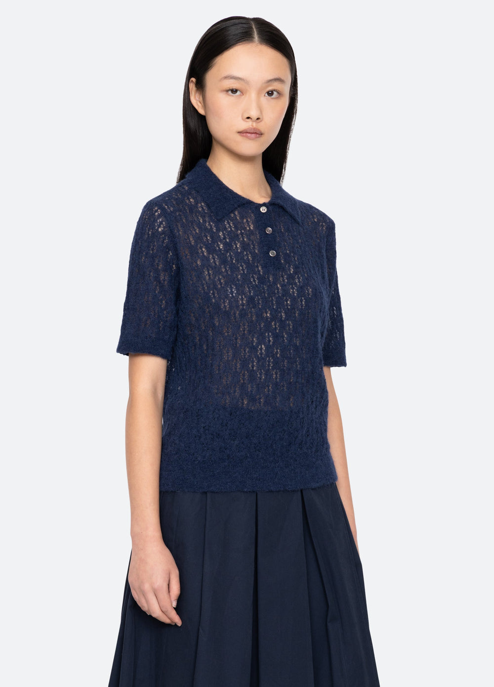 Sea New York Teagan S/S Sweater - Cream