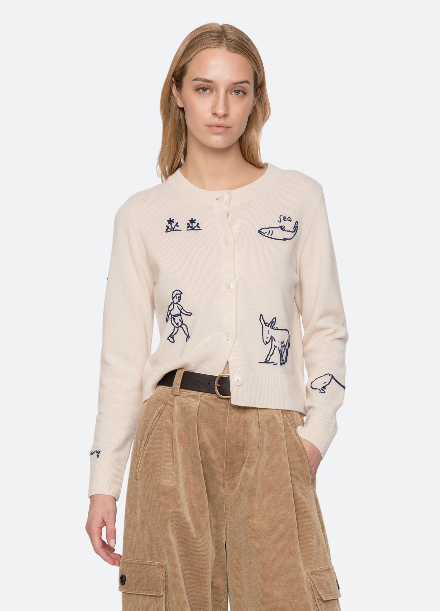 Sea New York Demi Cardigan - Ivory