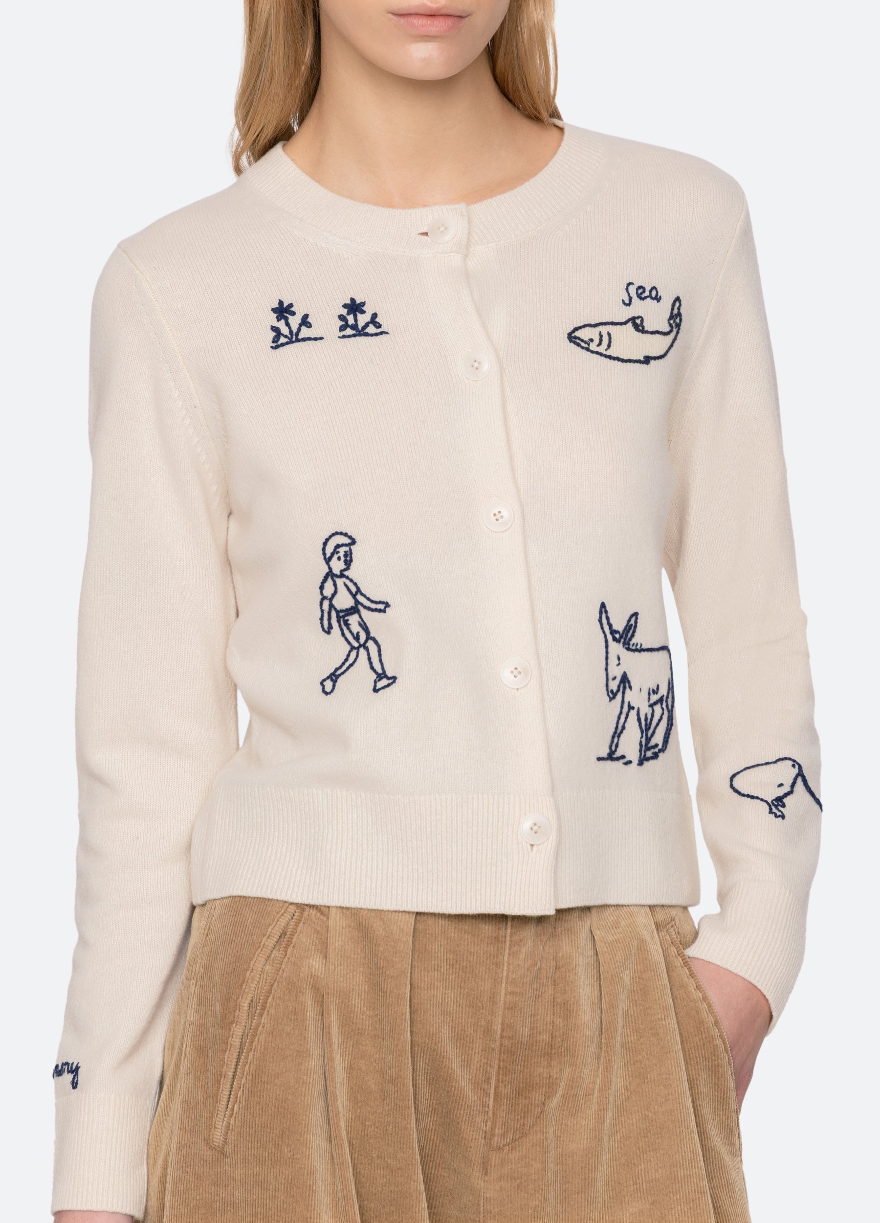 Sea New York Demi Cardigan - Ivory
