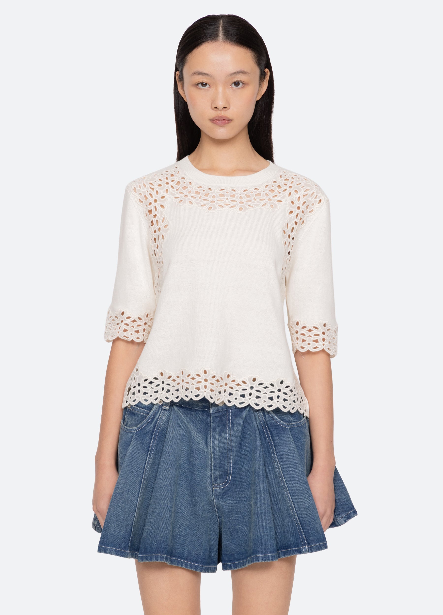 Sea New York Leila Sweater - Cream