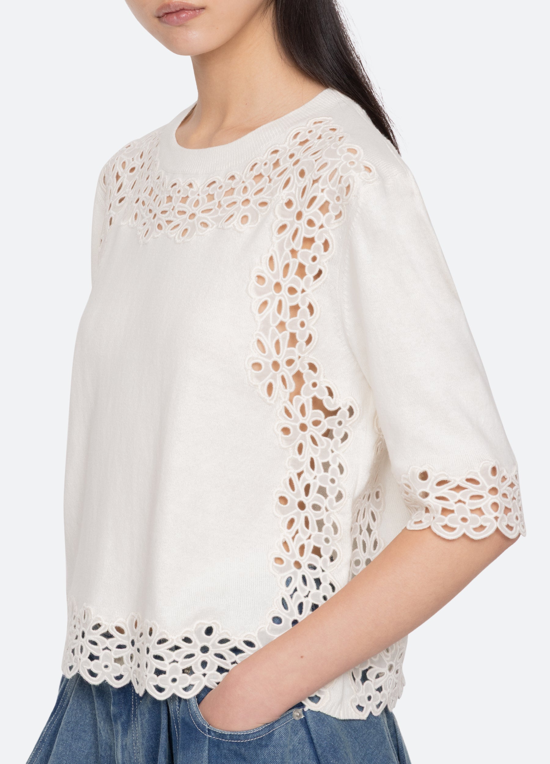 Sea New York Leila Sweater - Cream