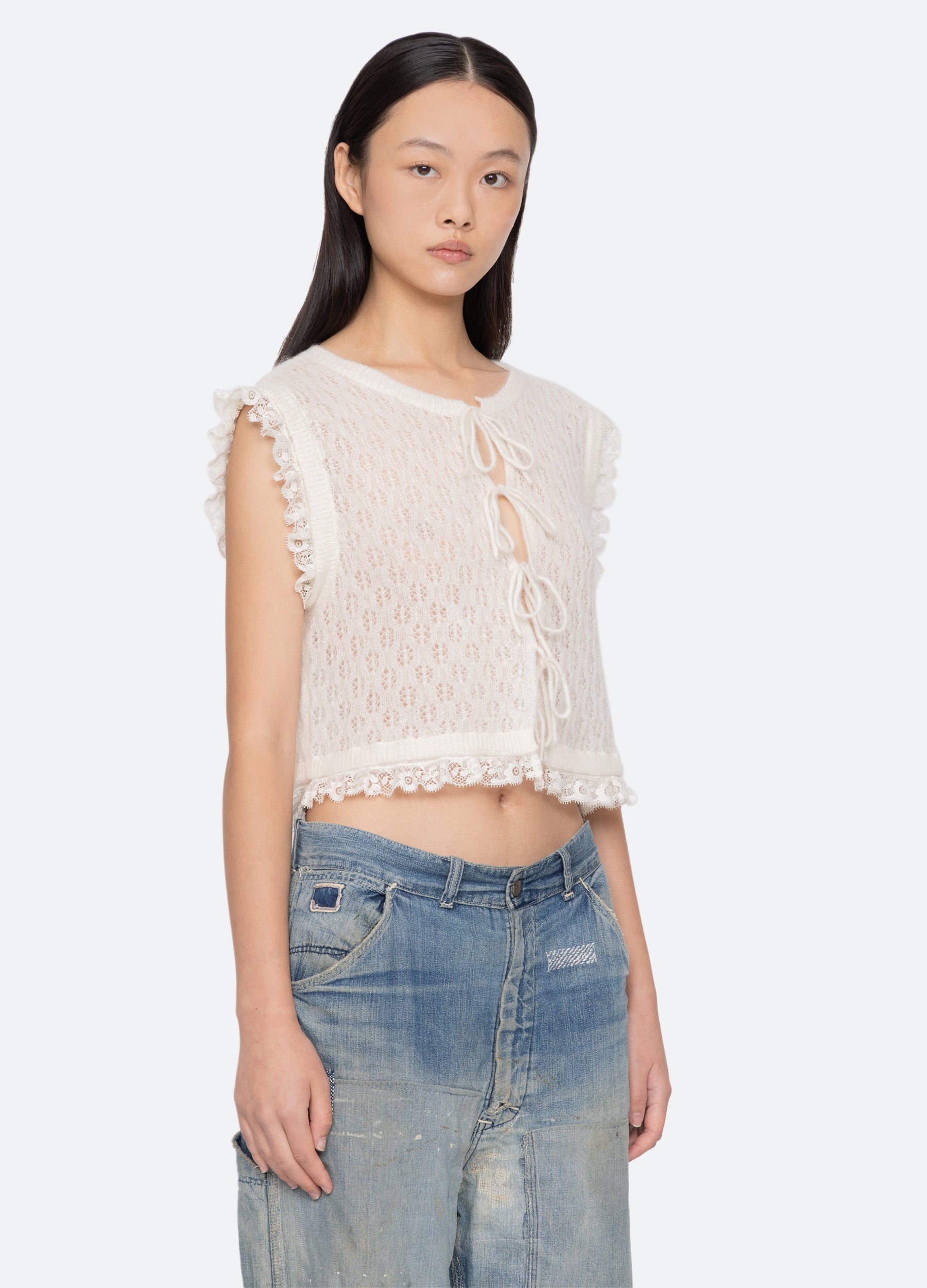 Sea New York Teagan Vest - Cream