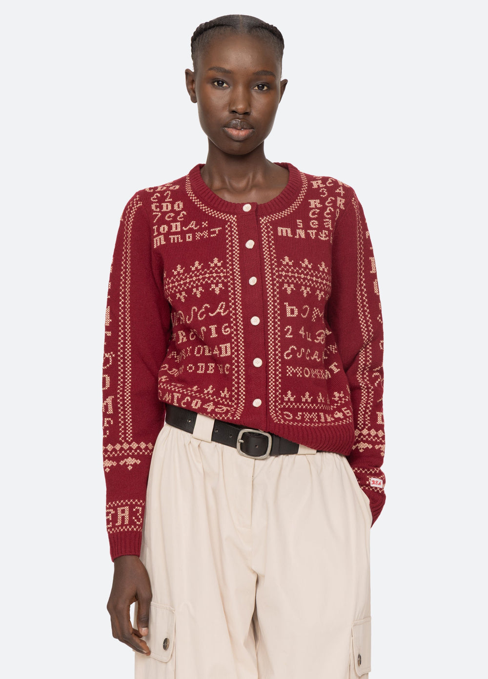 Sea New York Kit Cardigan - Burgundy