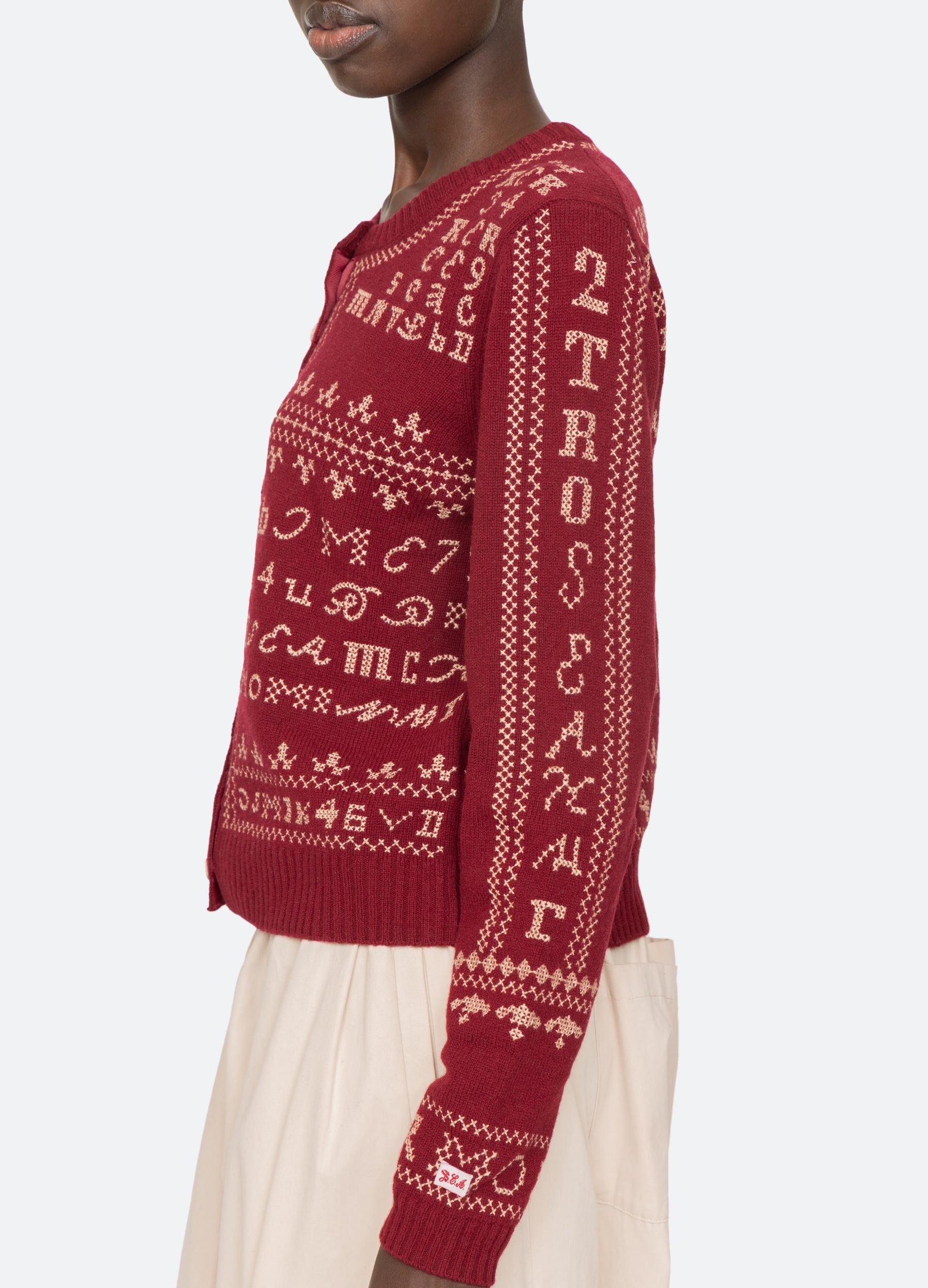 Sea New York Kit Cardigan - Burgundy
