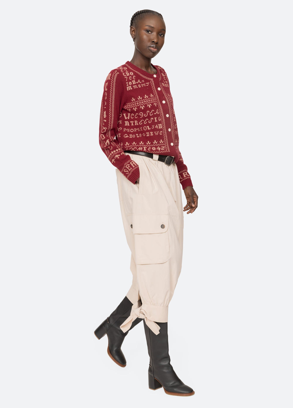 Sea New York Kit Cardigan - Burgundy