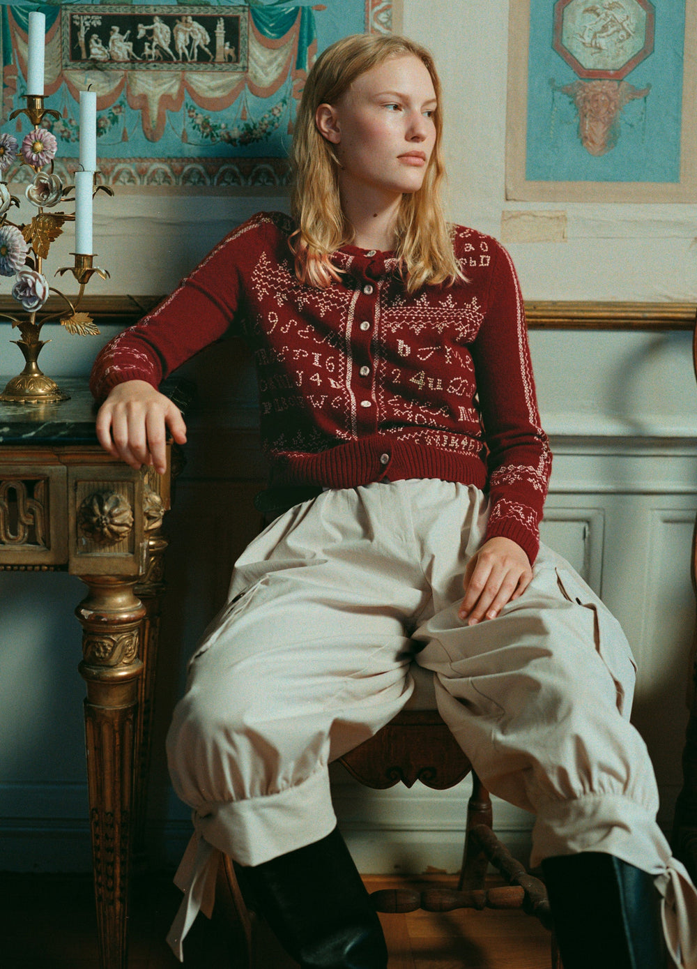 Sea New York Kit Cardigan - Burgundy