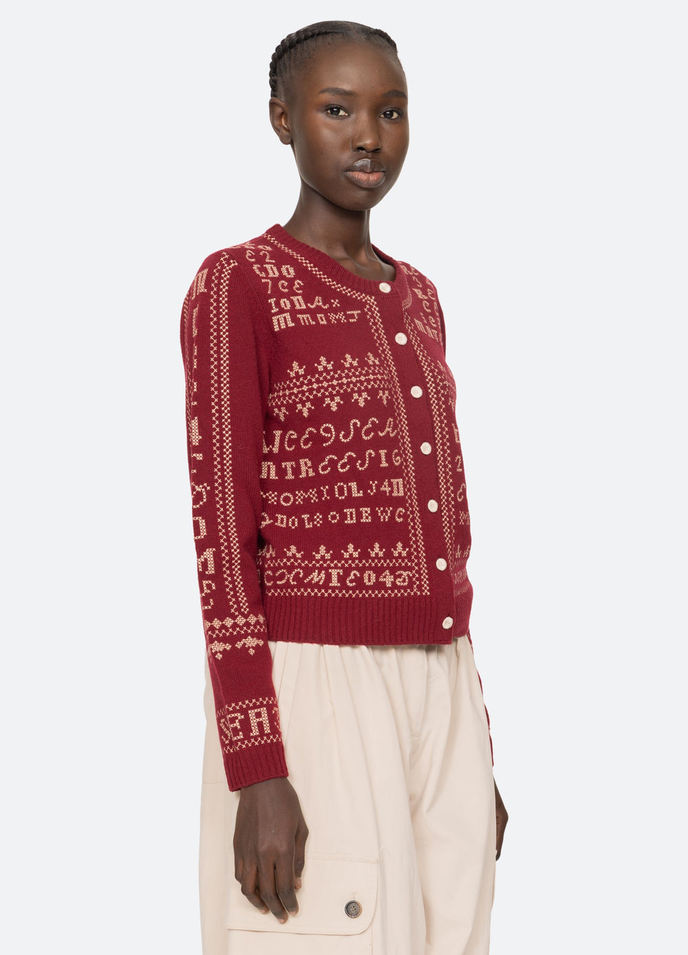 Sea New York Kit Cardigan - Burgundy