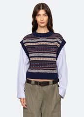 Sea New York Ciara Combo Top - Navy